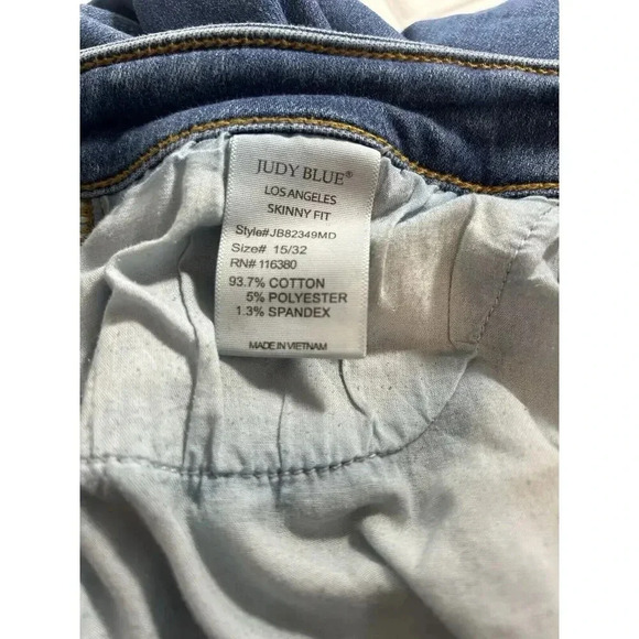 Judy Blue Skinny Fit 15/32 Style JB82349MD Stretchy Cotton Blend - Picture 10 of 11